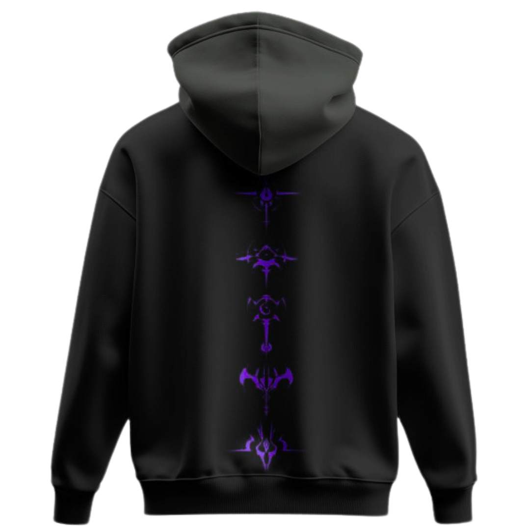 Limited Edition Purple Runes Of Destruction Casual Hoodie - Gest Designs