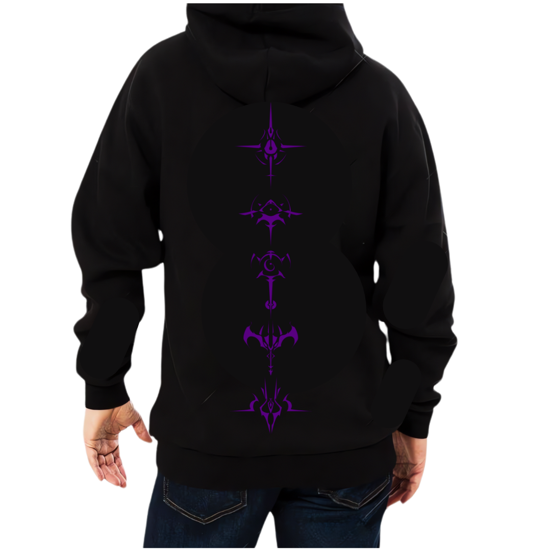 Limited Edition Purple Runes Of Destruction Casual Hoodie